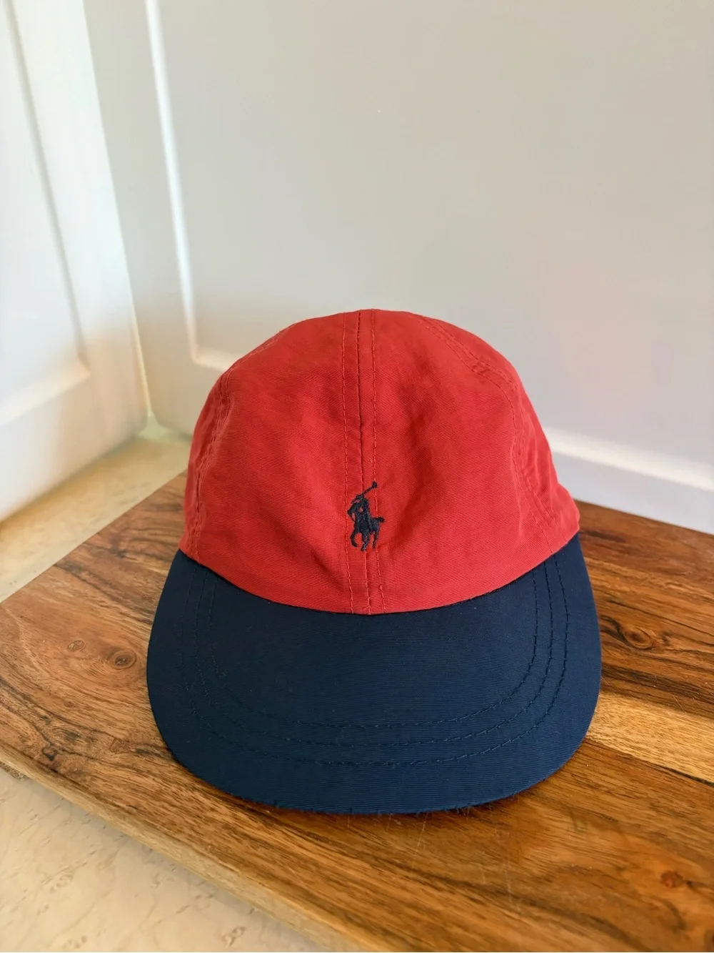 Polo Ralph Lauren Red Toddler Baseball Cap with Cotton Strawback